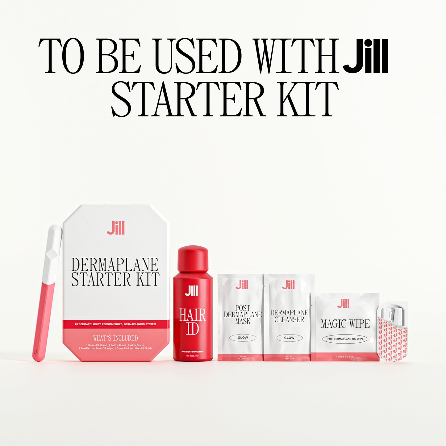 Jill J1 Dermaplane Refill Blades - 12 Gentle Replacement Blades for Jill Wand, Removes Peach Fuzz + Dull Skin with Petite + Wide Blades for Beginner-Level Exfoliation, 6 Full Shaves