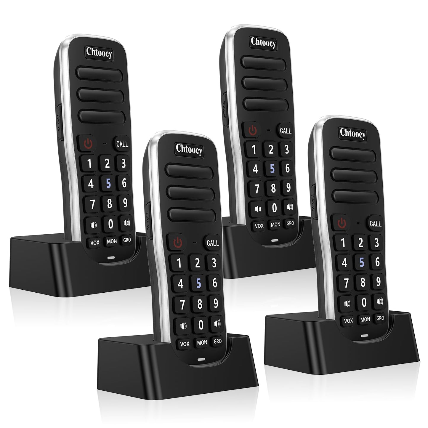 Intercoms Wireless for Home, 1 Mile Long Range for House Business Office, Handheld Room to Room Communication System, Rechargeable Loud & Clear 10-Channel Anti-Interference Intercom System
