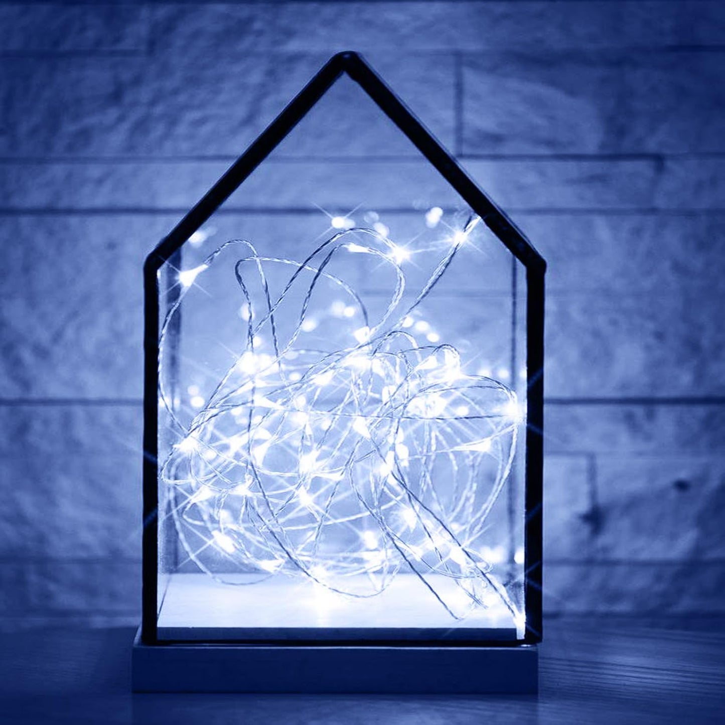 RUICHEN Plug in Fairy Lights with Switch, Waterproof 66 Ft 200 LED Silver Wire Starry String Firefly Lights for Bedroom, Patio, Garden, Balcony, Dorm, Cool White
