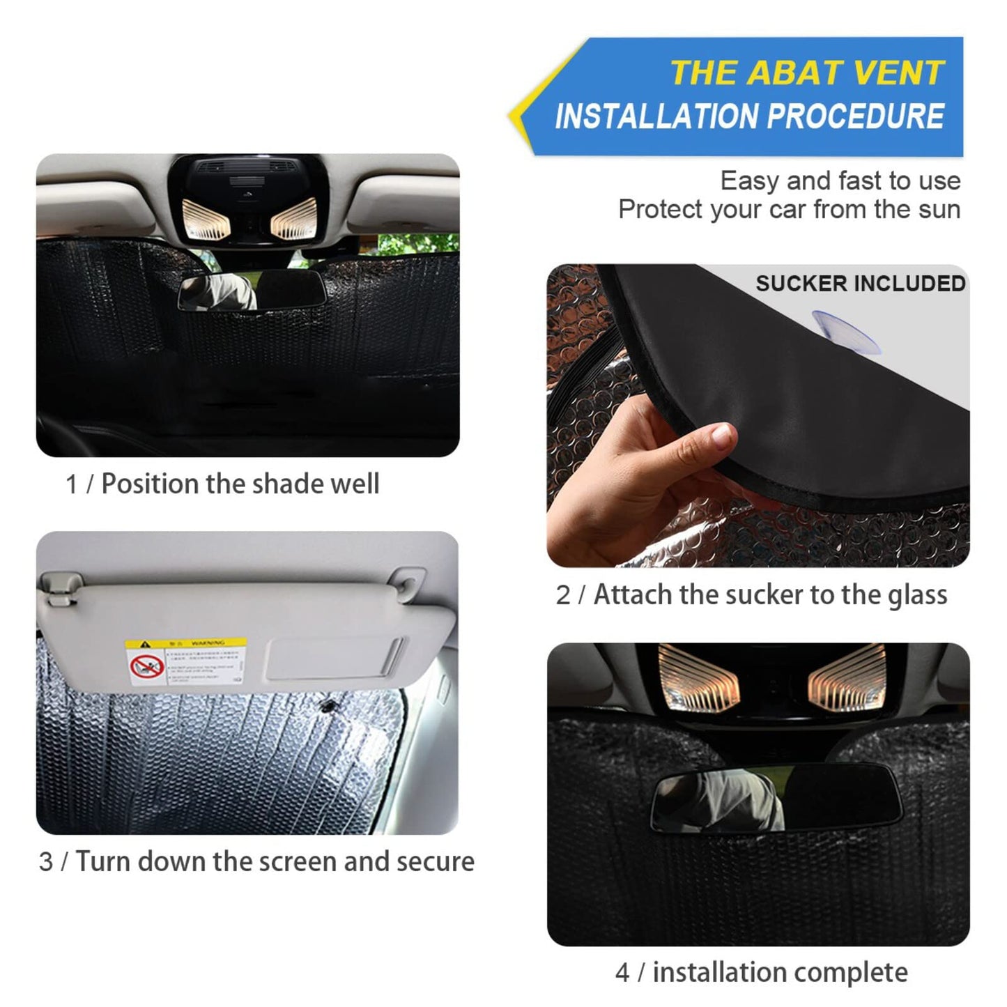 Funny Skull Car Windshield Sunshade - Skeleton Car Shade Skull Sun Shade Black Blocks UV Rays Visor Protector Accordion Folding Sun Reflector Auto Sunshade for Truck SUV to Keep Your Vehicle Cool