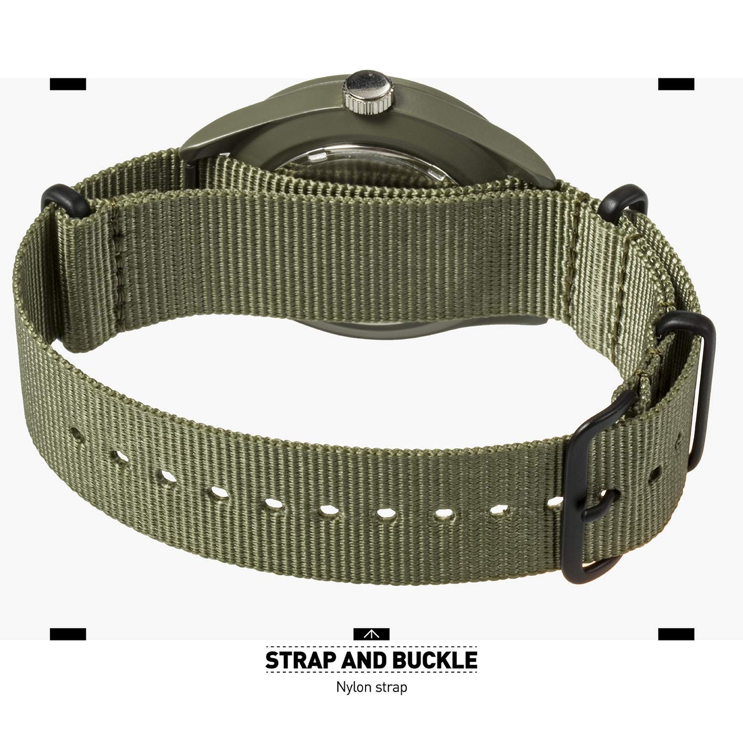 Infantry Military Watches for Men Analog Wrist Watch, Tactical Waterproof Outdoor Sport Mens Quartz Wristwatch, Date Day Work Field Army Green w/Nylon Band by MDC