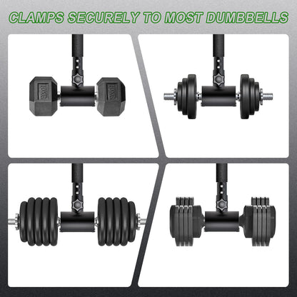 Kipika Adjustable Dumbbell to Barbell Converter - EZ Curling Bar Adapter - Versatile Weightlifting Equipment for Home Gym (A. Barbell Converter)