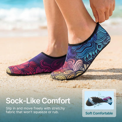 Water Shoes for Women Men Quick-Dry Aqua Socks Swim Beach Barefoot Yoga Exercise Wear Sport Accessories Pool Camping Must Haves Adult Youth Size 13-14Women/12-13Men
