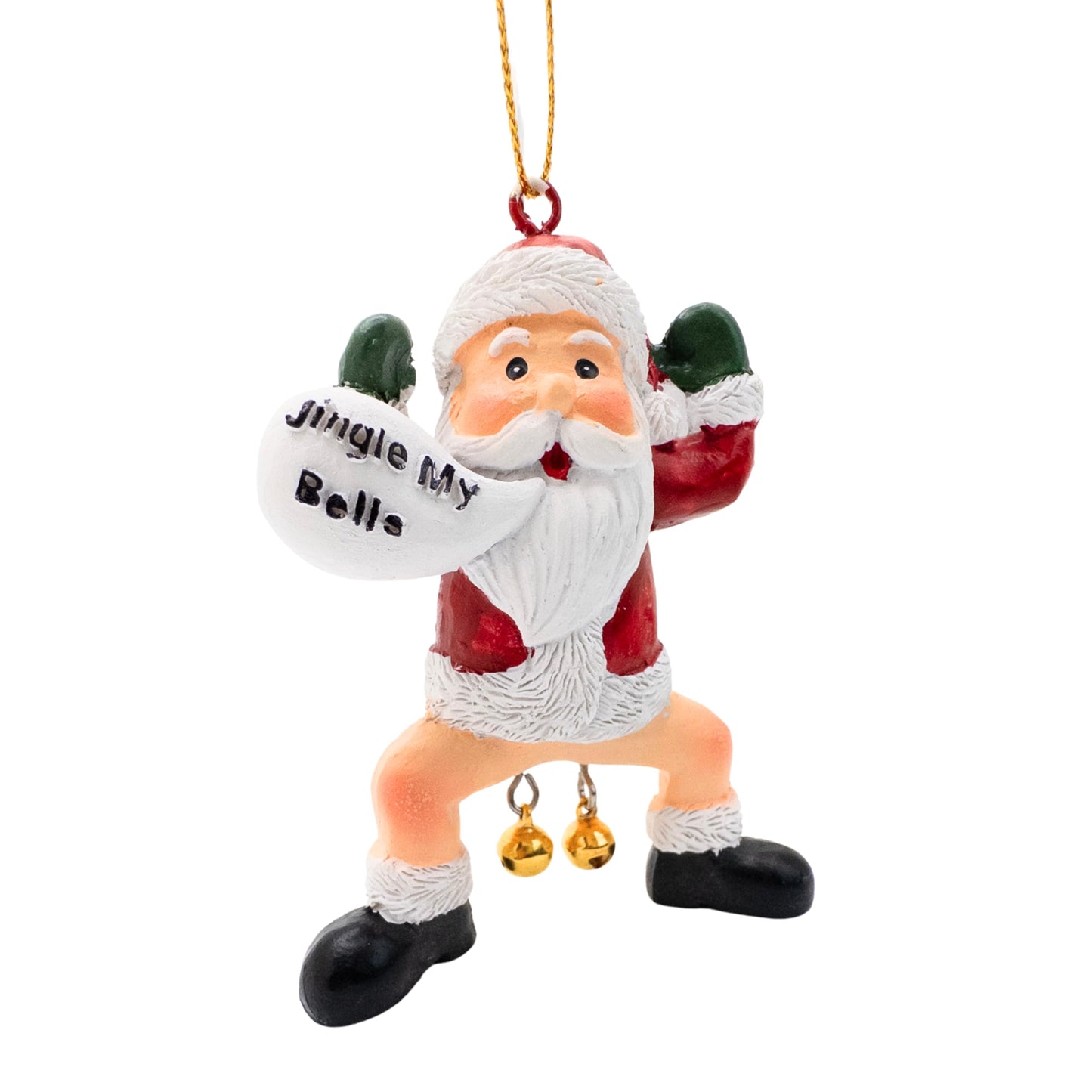 Funny Santa Claus Jingle My Bells Christmas Tree Naughty Adult Humor Ornament
