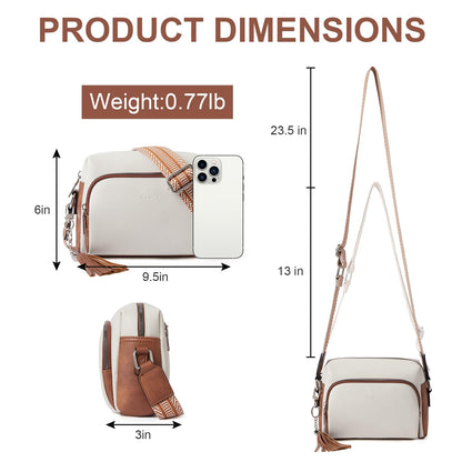 CLUCI Crossbody Bags for Women Trendy, Vegan Leather Shoulder Handbags，Purses for Women with Adjustable Wide Strap