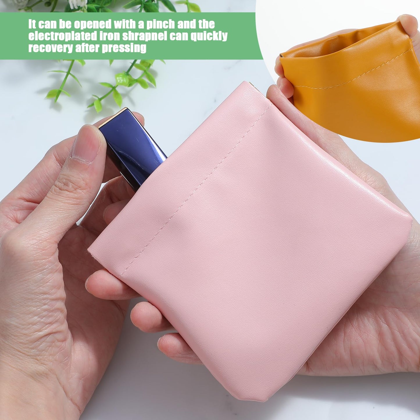 Leooomap 30 Pcs Leather Squeeze Coin Purse Pouch, Small Coin Purse Bulk, Mini Make Up Bag Set, Waterproof Self-Closing Mini Cosmetic Bag for Women, 10 Colors PU Pocket Organizer for Jewelry Lipstick
