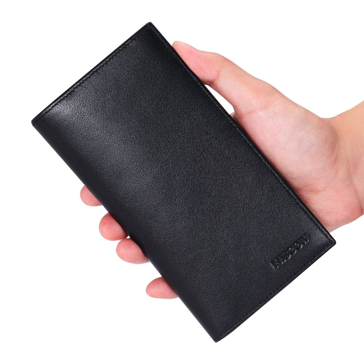 HISCOW Minimalist Checkbook Cover - Full Grain Leather
