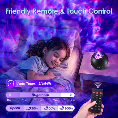 One Fire Galaxy Projector, Vibrant Galaxy Light Projector, White Noise & Bluetooth Room Lights for Bedroom,Remote Timer Kids Night Light,Cute Room Decor for Teen Girl Gifts Trendy Stuff