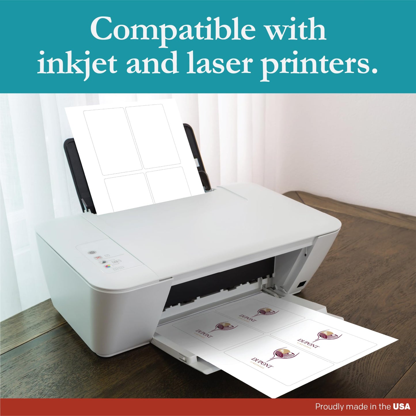 Premium Label Supply White Sticker Labels – 3" x 5" – Laser/Inkjet Compatible – (4 per Sheet), 25 Sheets – 100 Total Adhesive Labels