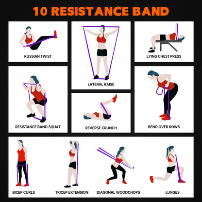 Resistance Bands for Working Out, Workout Bands, Training Bands Set, Pull Up Exercise Bands for Home Workouts, Full Body Training, Physical Therapy, Muscle Training, Strength Training.