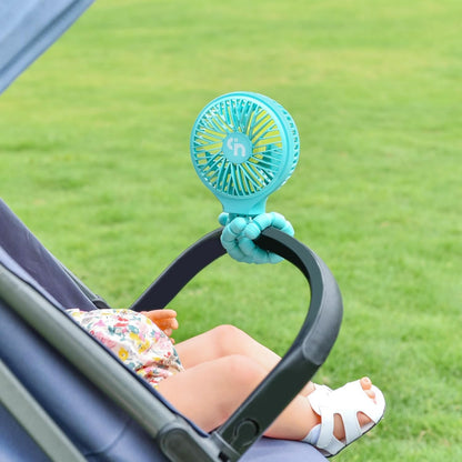 WEGA Stroller Fan Rechargeable Portable Fan Battery Operated Car Seat Baby,3 Speeds Clip on USB Personal Fan for Crib Treadmill HomeOffice and Travel (Blue)