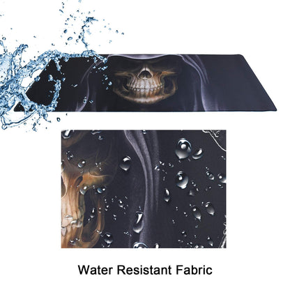 Meffort Inc Extra Large Extended Gaming Desk Mat 34.75 x 15.25 inch XXL XXLG Mouse Pad - Skull Face