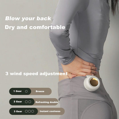 Portable Silent Mini Bladeless Electric Fan - Portable Rechargeable Neck Fan - Mini Whirlwind Clip-On Fan with 3 Speed Settings, USB Type-C Charging - Green
