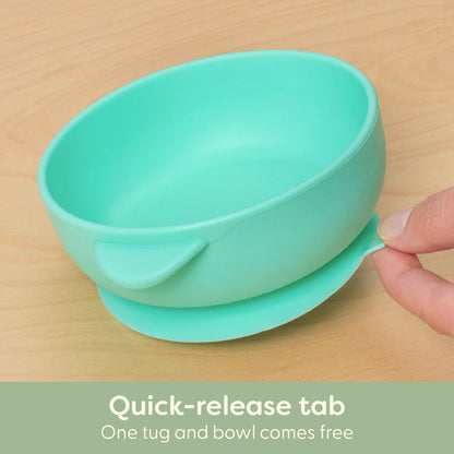 UpwardBaby Baby Silicone Bowl with Suction Set - 3-Pack, Soft & BPA-Free, Microwave & Dishwasher Safe, LED Weaning Kit, Multicolor