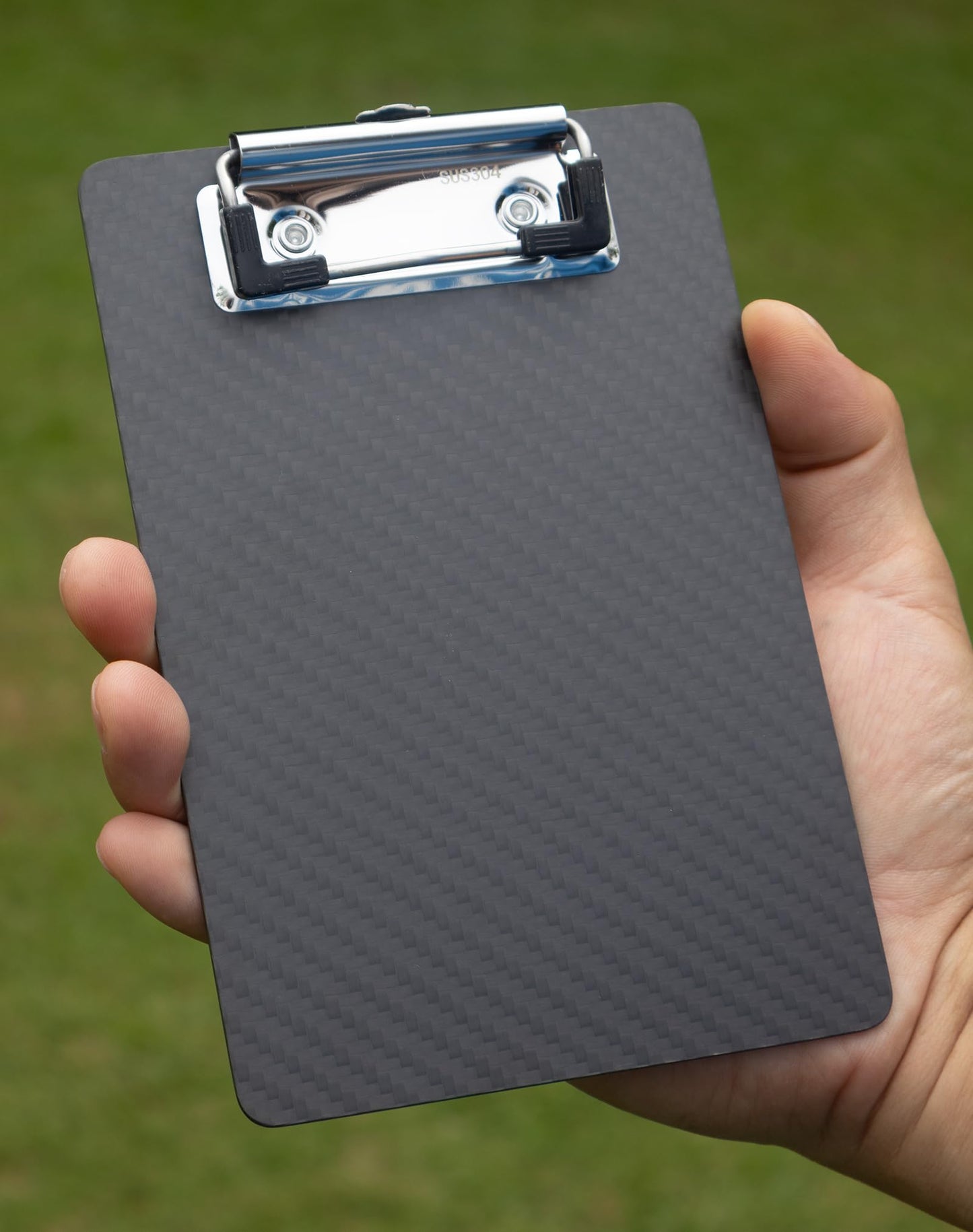 Carbon Fiber Mini Clipboard 4x6,Small Clip Boards A6 Memo Size with 304 Stainless Steel Clip,Portable Pocket Clipboards for Home,Restaurants,Supermarket,Offices,Schools,Factory