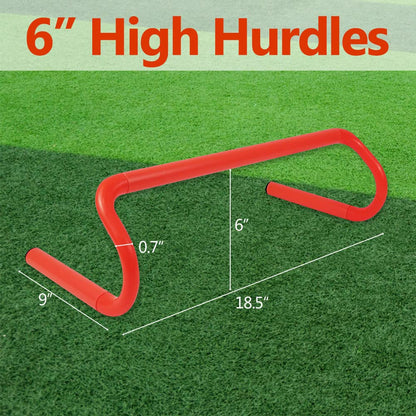 YEXEXINM 4 Pack Agility Speed Training Hurdles- 6" Detachable Agility Training Hurdles- Sports Practice Equipment for Athletes, Soccer, Basketball