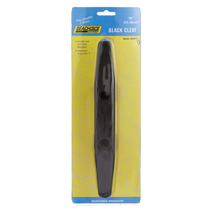 Seachoice Black Plastic Cleat, 10 In. Long, 1 In. Max Rope Size