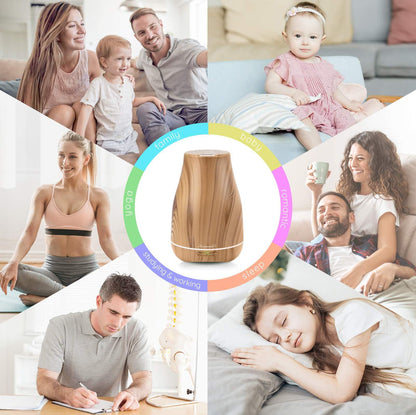 Homeweeks Diffusers, 100ml Colorful Essential Oil Diffuser with Adjustable Mist Mode, Auto Off Aroma for Bedroom/Office/Trip (100 ML 1 Pack)