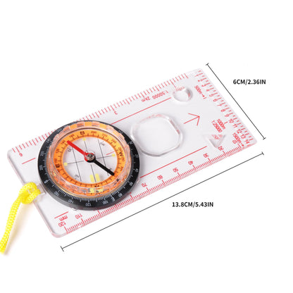 Orienteering Hiking Backpacking Compass Advanced Scout Camping and Kids Scout Compass for Map Reading Baseplate Best Survival Gifts (Orange)