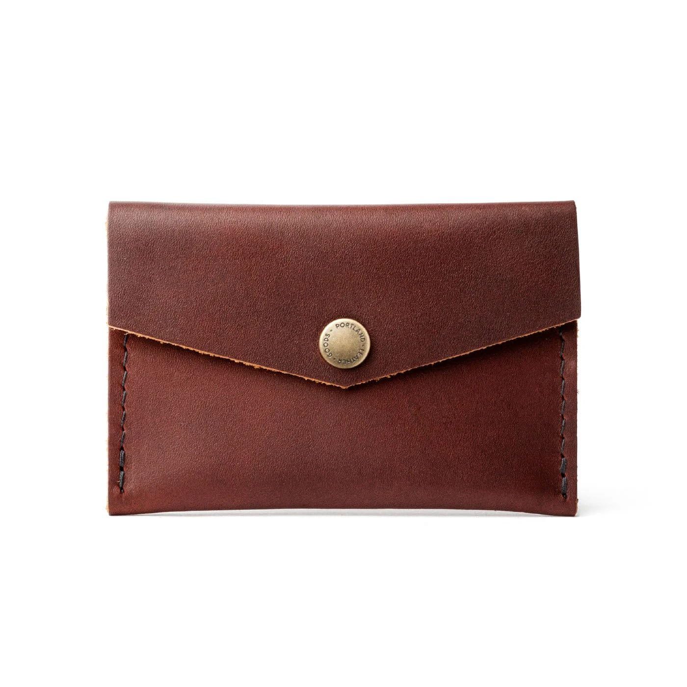 Portland Leather Goods Mini Envelope Wallet for Women – Handmade from the Finest Full-Grain Hides – Features Two Interior Pockets with Secure Snap Closure – Cognac