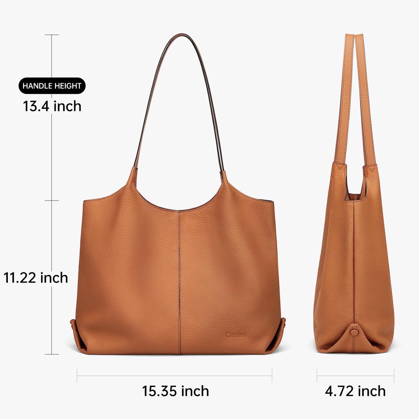 Cnoles Hobo Bag for Women Shoulder Tote Bag Ladies Top Handle Handbag Soft Genuine Leather Top-handle Purse Black