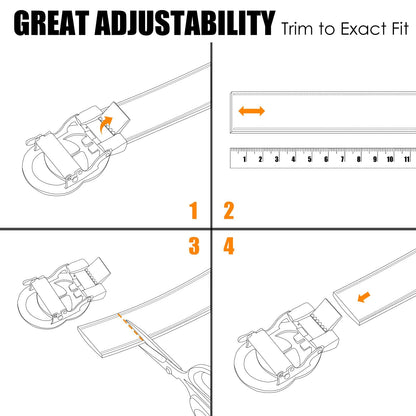 JEKIXHUA Mens Genuine Leather Belt for Men - Adjustable Strap with Gold Buckle, Ratchet Belt for Business & Casual (Gold-1, 24" to 44" Waist Adjustable)