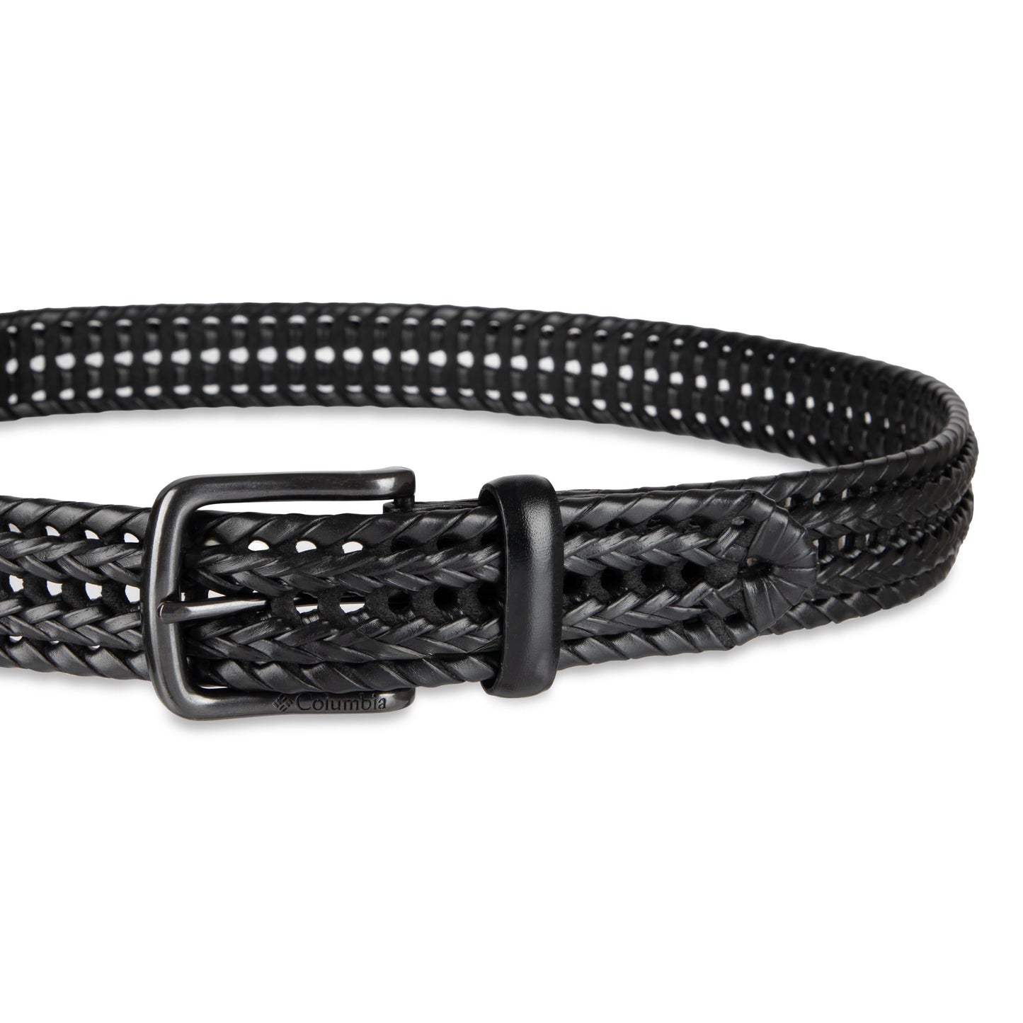 Columbia Men's Fully Adjustable Lace Braid Belt, Black, Large