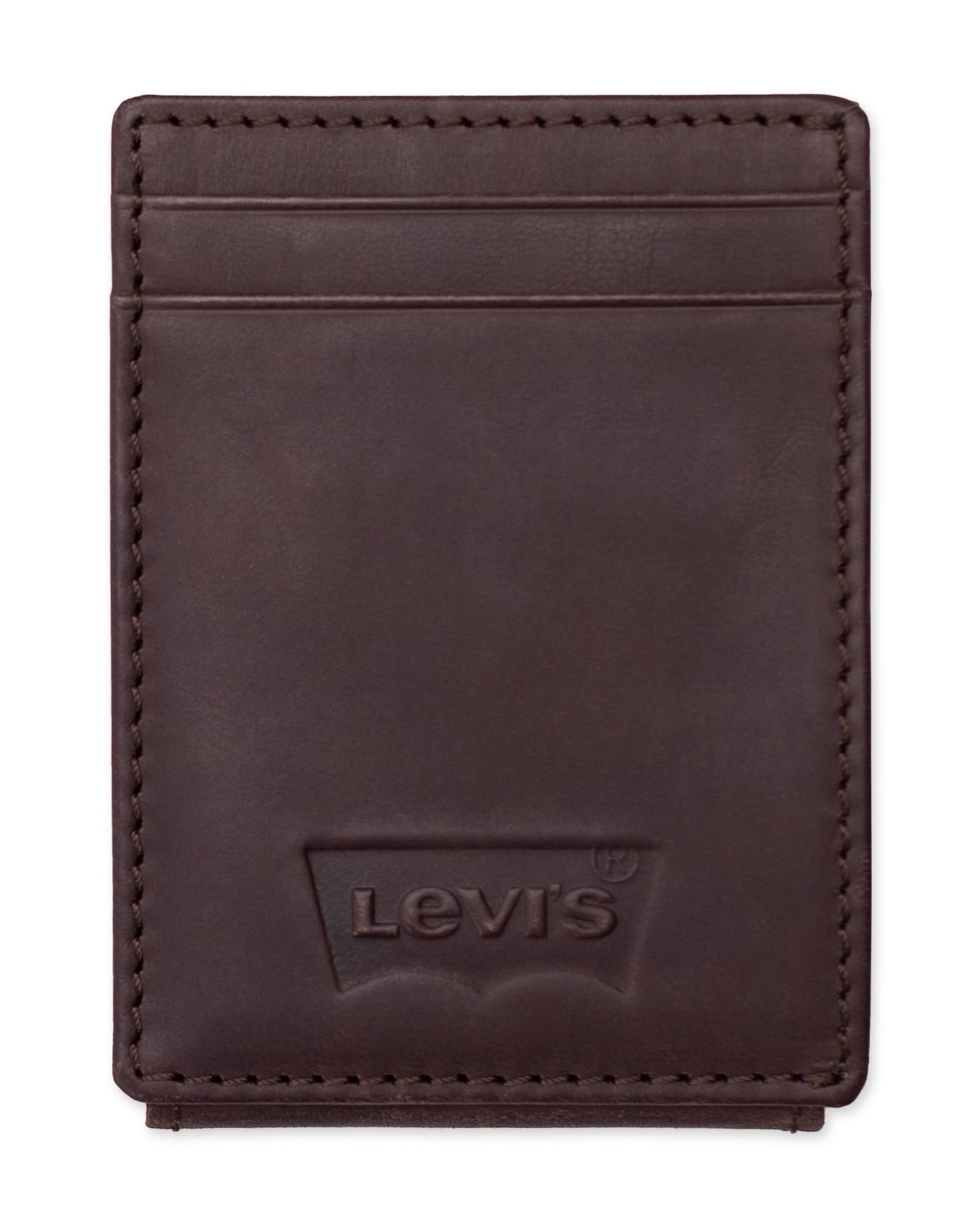 Levi's mens RFID Slim Everyday Card Case Wallet Brown