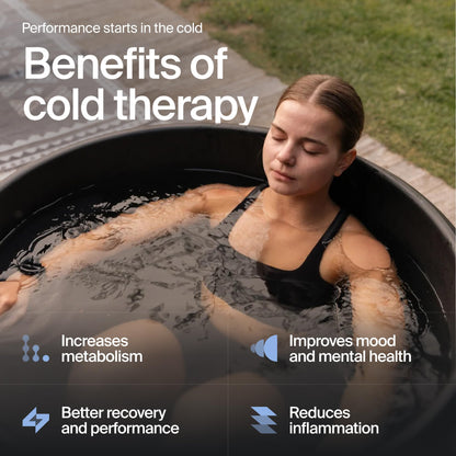 Ice Barrel 300 Cold Plunge Tub with Maintenance equipment – Portable Ice Bath Barrel with Water Treatment, Water Thermometer, Cleaning Soap, Cleaning Brush & Mesh Net for Cold Therapy