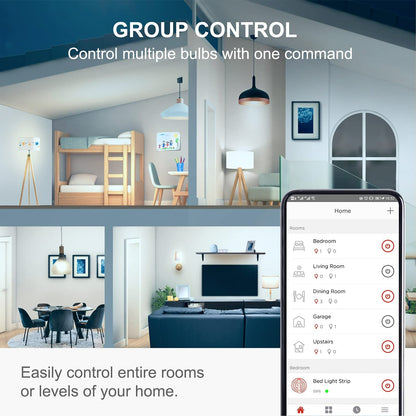 Sengled WiFi Light Bulb - Smart Bulbs That is Compatible with Google Assistant, A19 Daylight (5000K) - No Hub Required, 800LM 60W High CRI)60 Equivalent, 4 Count (Pack of 1)