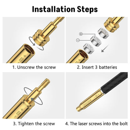 MidTen Crossbow Red Laser Bore Sight Crossbow Bow Archery Arrow Laser Boresighter Arrow Thread-On Crossbows Laser Sighting Tool with 2 Sets of Batteries