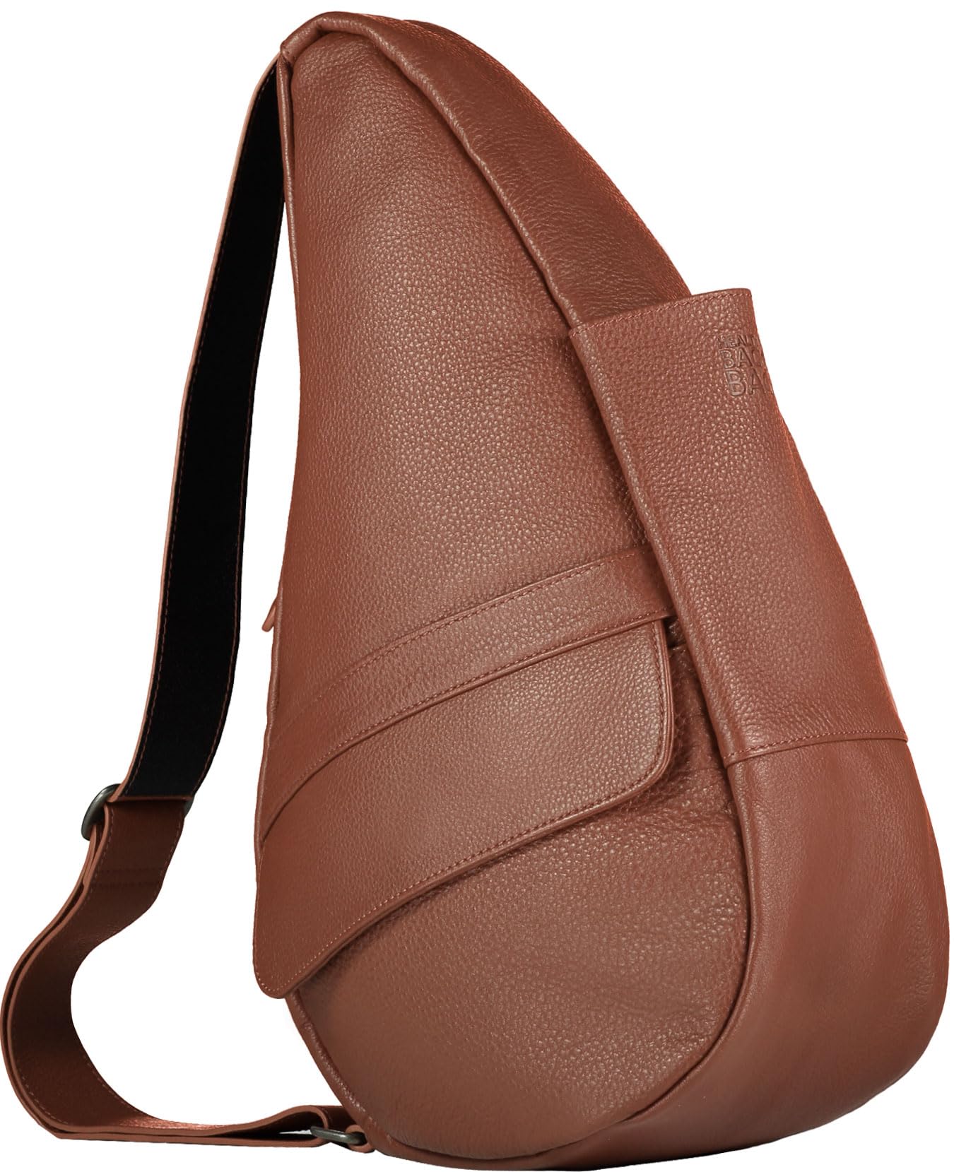 AmeriBag 19" Full-Grain Leather Healthy Back Bag Ergonomic Crossbody Sling for Everyday Use, Travel & Walking Comfort (Chestnut)