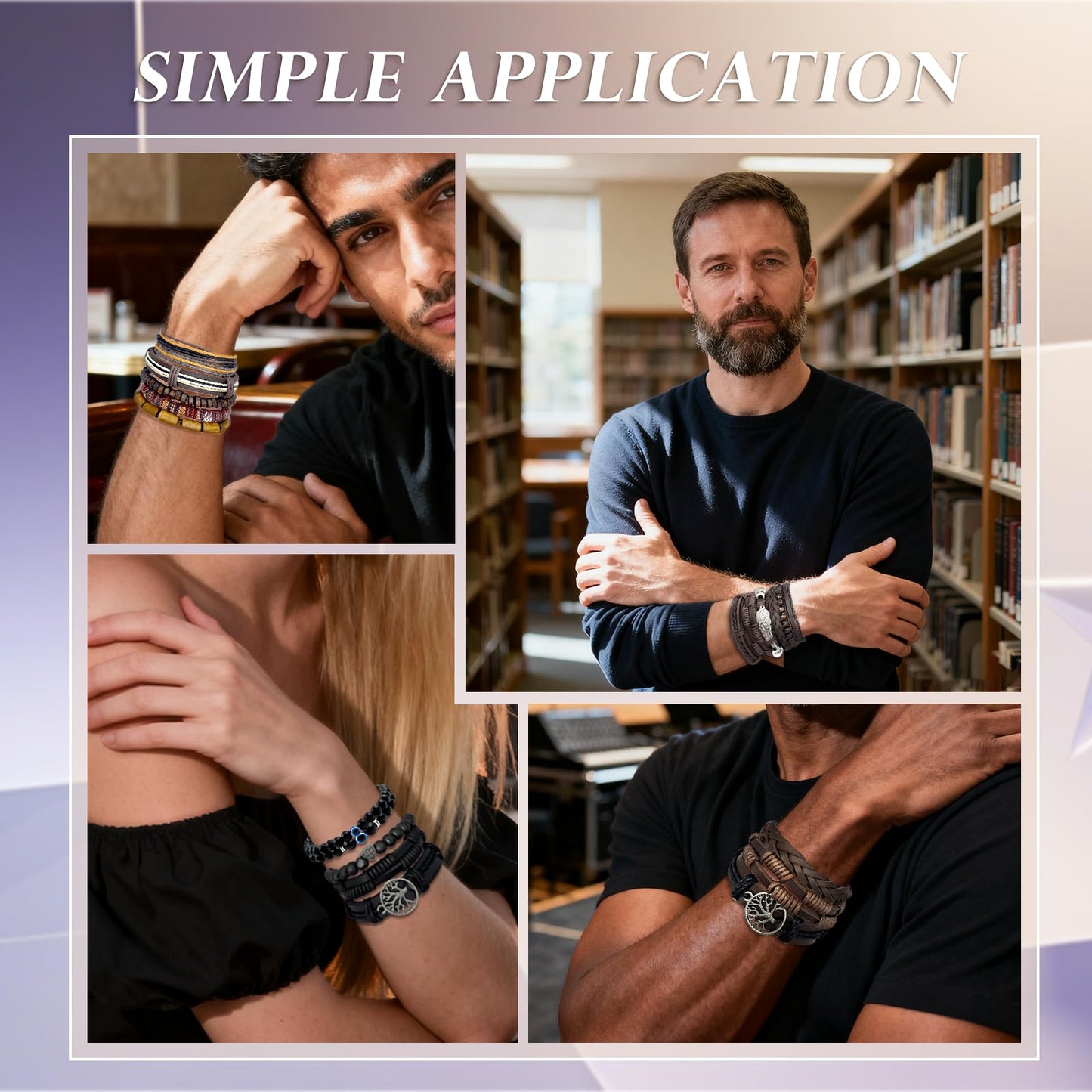 Zobnexts 31Pcs Braided Leather Bracelets for Men Women Punk Wrap Wood Beads Bracelets Adjustable Hemp Cords Ethnic Tribal Handmade Wrap Wristband Punk Gothic Evil Eye Skull Skeleton Bracelet