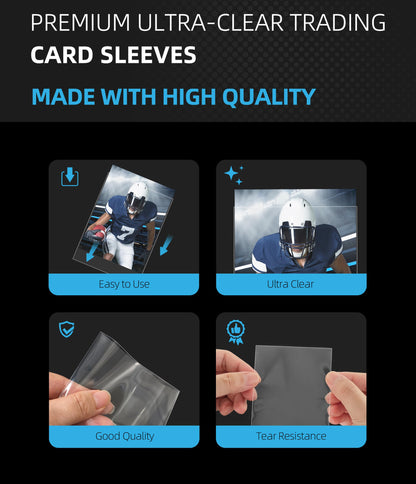 ARCHIVALPRO Ultra Clear Soft Penny Sleeves - 100pcs Standard Size Trading Card Protectors, Fits 120-130PT Cards, Acid-Free PVC-Free Card Sleeves for Collectors, Sports & Outdoors