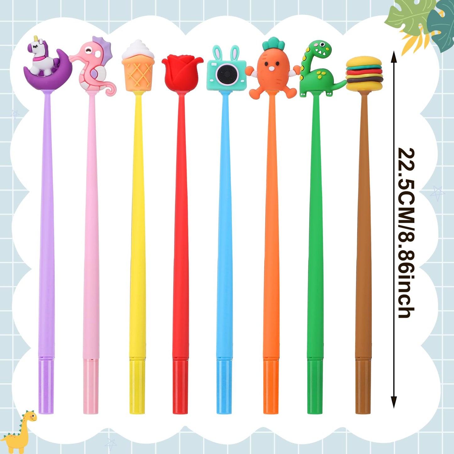 BESARME 30 PCS Fun Pens for Kids, Cute Pen End of Year Gifts for Students Prizes for Kids Classroom 8th Grade Graduation Gifts for Students Birthday Party Favors Goodie Stuffers