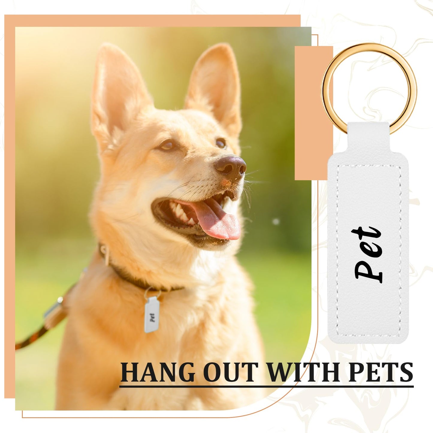 Wavyknot 48 Pcs Leather Keychains Blank Bulk PU Leather Laser Engraving Keychains Gift for Men Women Christmas Birthday (Elegant Color)