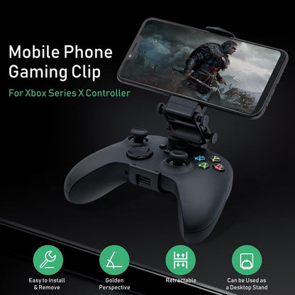 Mcbazel Mobile Gaming Clip for Xbox Series X and Xbox Series S, Adjustable Phone Game Holder Mount Clamp for Xbox Series X/S Wireless Controllers
