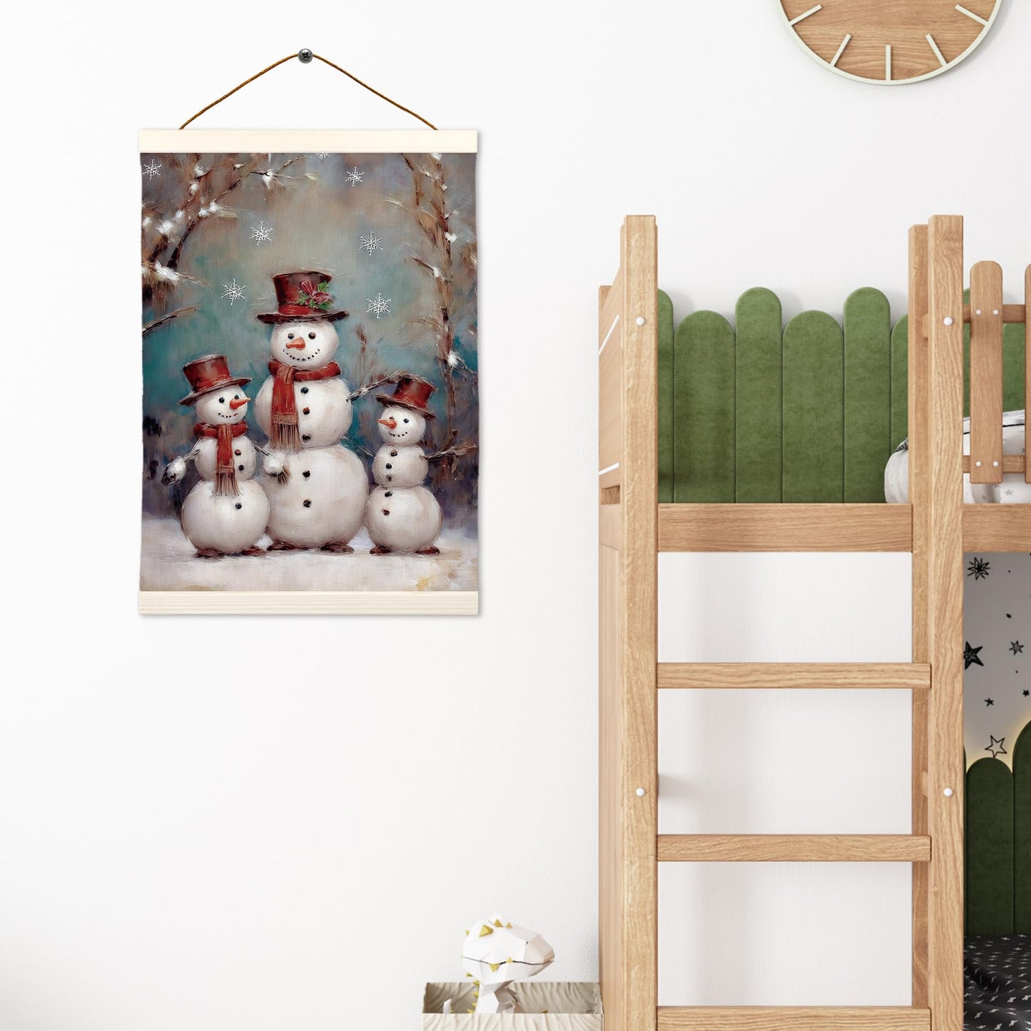 LKETW Christmas Snowman Poster Hanger Frame, 12x16 inch, Wall Art, Winter Snowy Theme Posters for Home Decor