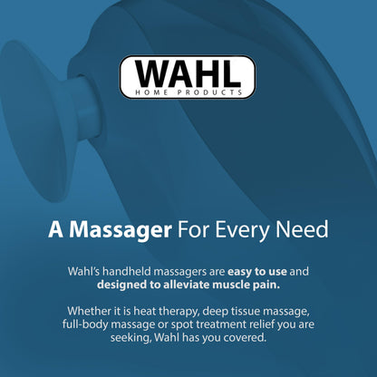 Wahl All Body Corded Light Soothing Vibratory Massager with 4 Attachment Heads - Gentle Relief - Massage Tools for Back, Foot, Neck, and Leg Massage – FSA Eligible - Model 4120-600