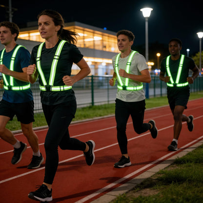DJZZ 30 Pcs Reflective Vest High Visibility Safety Vests Visibility Reflector Straps for Running Walking Construction