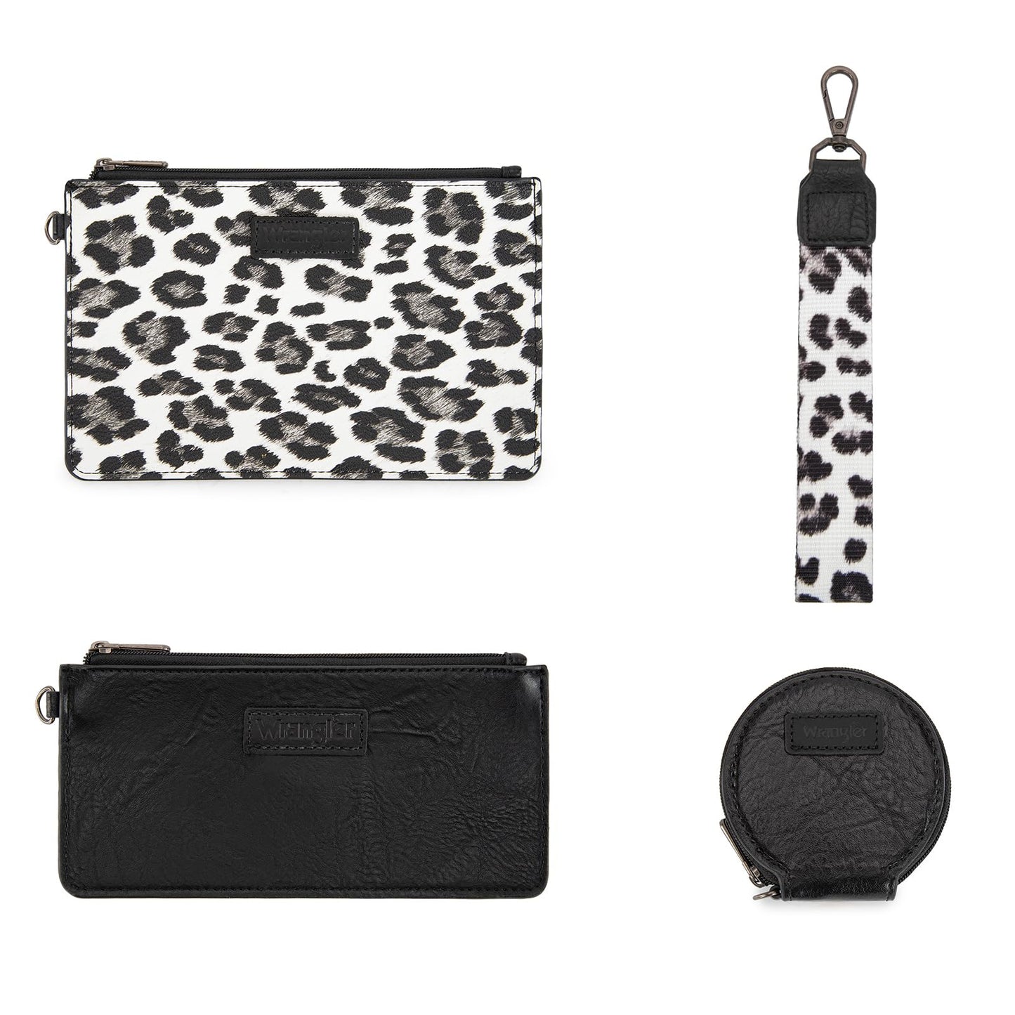 Montana West X Wrangler Wristlet Wallets for Women Dual Pouch Keychain Wristlet Wallet with Small Coin Pouch for Travel Sports Outdoors