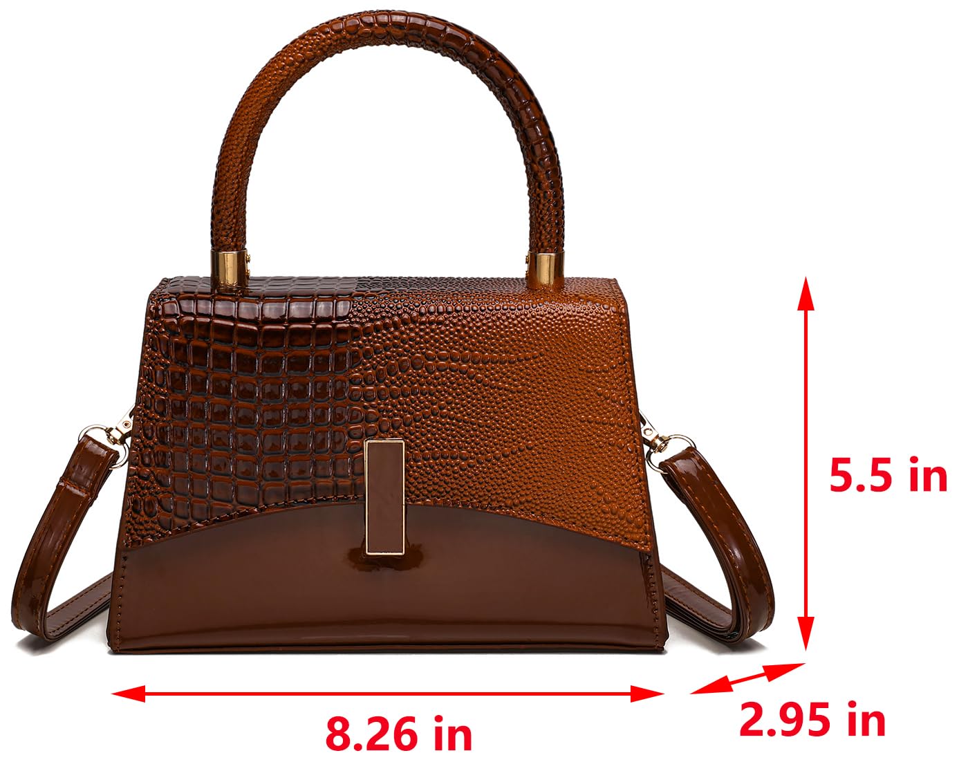 JHVYF Women Small Crossbody Bags Shoulder Bag Classic Satchel Handbags Ladies Cute Purses Satchels bag mini purse for women Brown