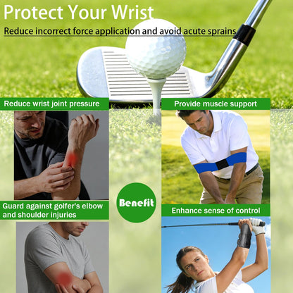 Siciwelely Golf Swing Training Kit with Wrist Strap/Arm Band/Storage Bag, Golf Swing Training Aid to Correct Wrist Angle & Develop Muscle Memory,Golf Wrist Swing Brace Corrector for Golf Beginners