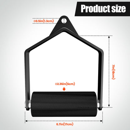 CXPZLLBNHH Pull Down Attachments for Gym, Grip Ø 2.36 in Arm Wrestling Exercise D Handle Cable Attachment, Single Arm Lifting Deadlift Handle Grip for Wrist Forearm and Grip Strength