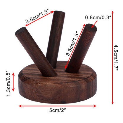 GUSHBIN Softball Holder Wooden Baseball Display Stand Easel for Collector, Baseball Holder Small Sport Ball Display Rack for Softball Tennis Spheres Golf, Mini Softball Display Stands, 1.7 Inches Tall