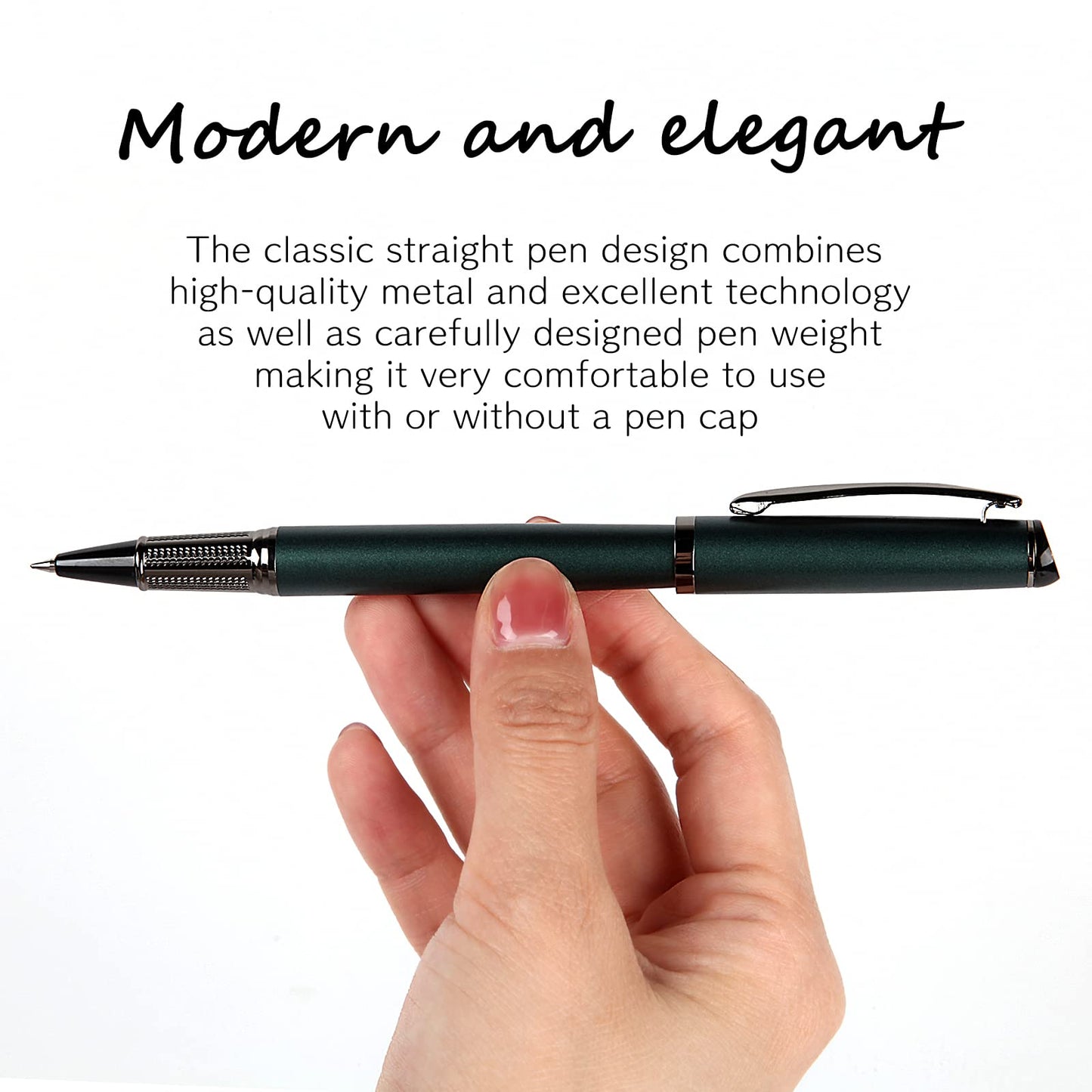 Zalantan Liquid Ink Rollerball Pen,Essential Business Nice Pens,Metal pen Smooth writing stylish design effortless writing,Luxury pens with gift case for Men & Women with 2 Refills