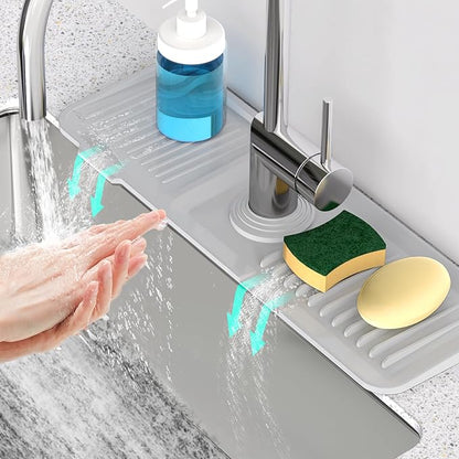 17.7'' Faucet Mat for Kitchen Sink Kitchen Sink Splash Guard Silicone Sink