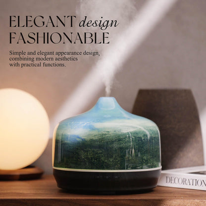 Porseme 500ml Essential Oil Diffuser, Aroma Ultrasonic Humidifier with Remote Control, BPA Free, Auto Shut-Off, Timer Setting for Large Room Sleeping Yoga