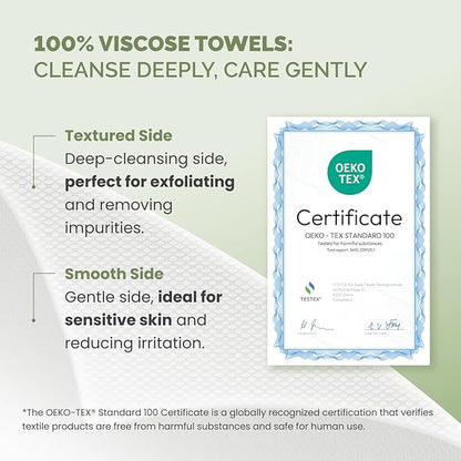 PLANTIFIQUE Disposable Face Towels XL 10"x12"