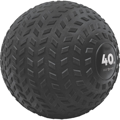 Champion Sports Rhino Fitness Slam Ball – Weighted, Sand-Filled, Bounce-Resistant Ball with Rubber Tread Surface for Strength Training, Crossfit, Core Workouts, 40 Pounds